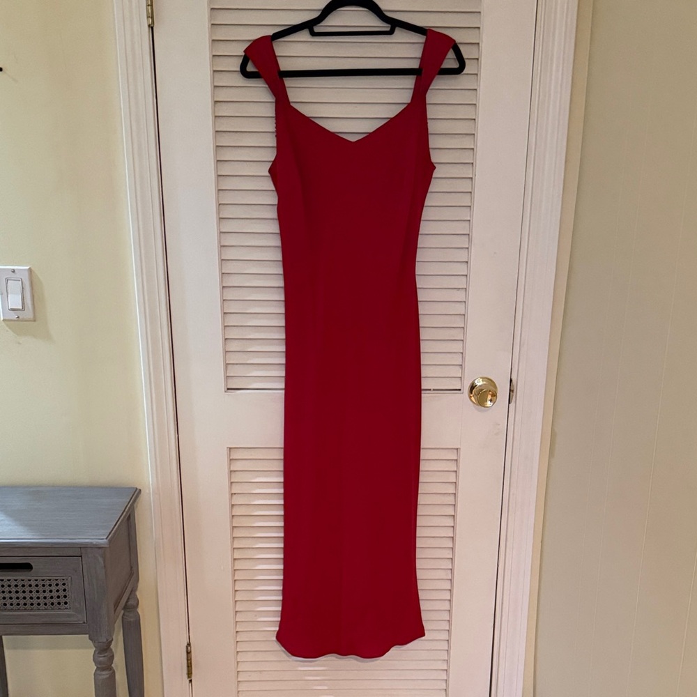 Evan Picone Vibrant Red Sleeveless Gown